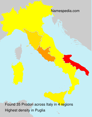 Surname Prodon in Italy Surname Prodon in Italy