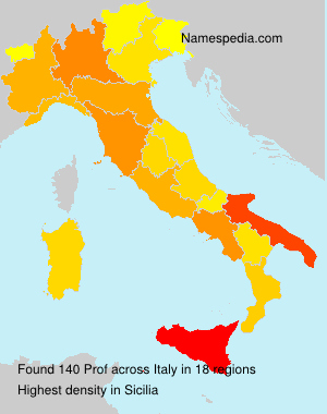 Surname Prof in Italy Surname Prof in Italy