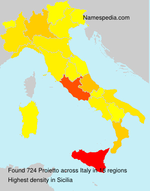 Surname Proietto in Italy Surname Proietto in Italy