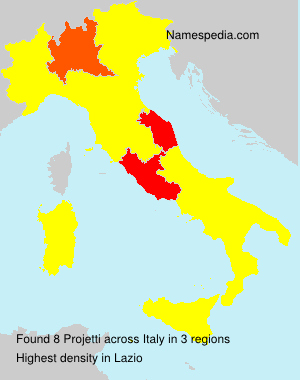 Surname Projetti in Italy Surname Projetti in Italy