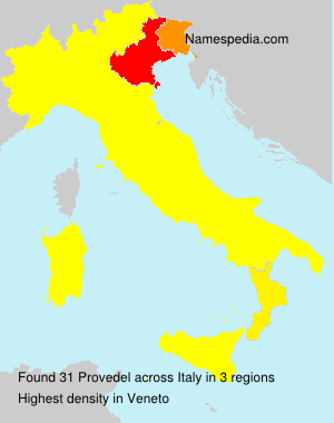 Surname Provedel in Italy Surname Provedel in Italy