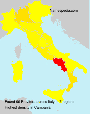 Surname Provitera in Italy Surname Provitera in Italy