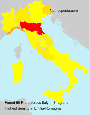 Surname Pruni in Italy Surname Pruni in Italy