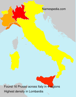 Surname Prusso in Italy Surname Prusso in Italy
