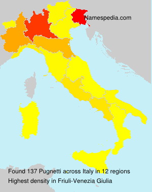 Surname Pugnetti in Italy Surname Pugnetti in Italy