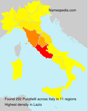 Surname Pulcinelli in Italy Surname Pulcinelli in Italy