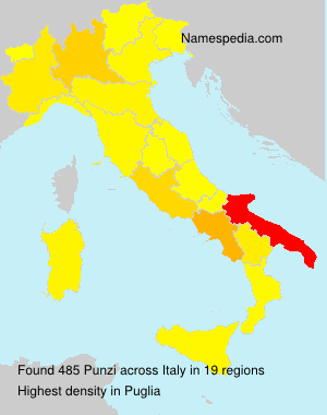 Surname Punzi in Italy Surname Punzi in Italy