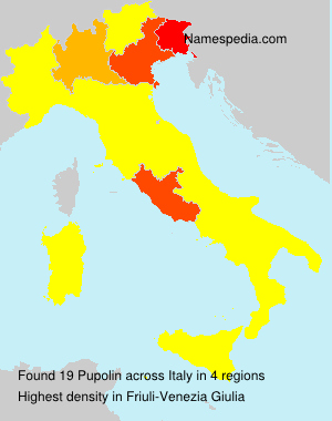 Surname Pupolin in Italy Surname Pupolin in Italy