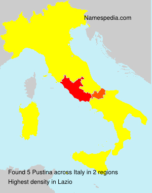 Surname Pustina in Italy Surname Pustina in Italy