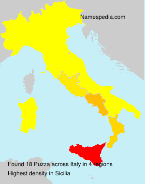 Surname Puzza in Italy Surname Puzza in Italy