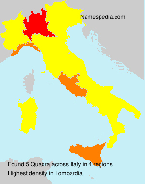 Surname Quadra in Italy Surname Quadra in Italy