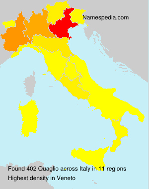 Surname Quaglio in Italy Surname Quaglio in Italy