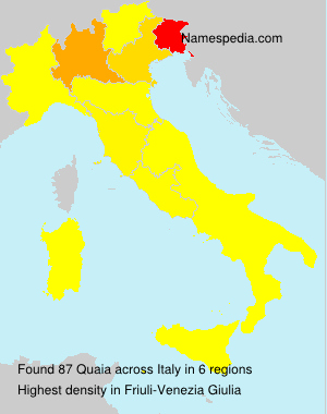 Surname Quaia in Italy Surname Quaia in Italy