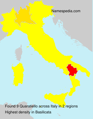 Surname Quaratiello in Italy Surname Quaratiello in Italy