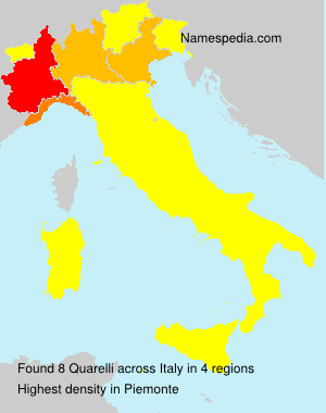 Surname Quarelli in Italy Surname Quarelli in Italy