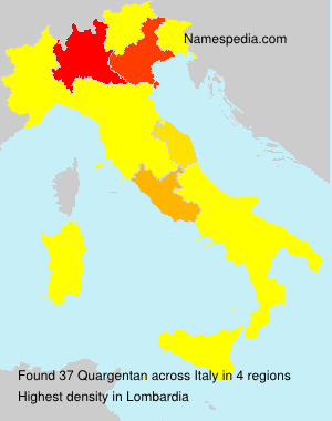 Surname Quargentan in Italy Surname Quargentan in Italy