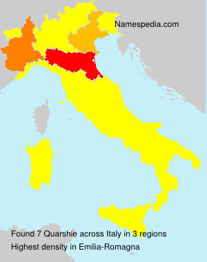 Surname Quarshie in Italy Surname Quarshie in Italy