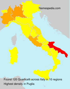 Surname Quarticelli in Italy Surname Quarticelli in Italy