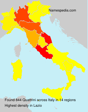 Surname Quattrini in Italy Surname Quattrini in Italy