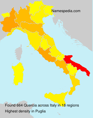 Surname Quercia in Italy Surname Quercia in Italy