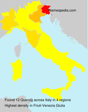 Surname Quercig in Italy Surname Quercig in Italy
