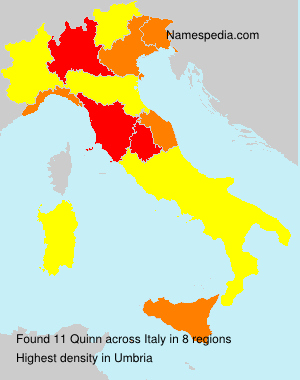 Surname Quinn in Italy Surname Quinn in Italy