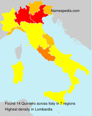 Surname Quintero in Italy Surname Quintero in Italy