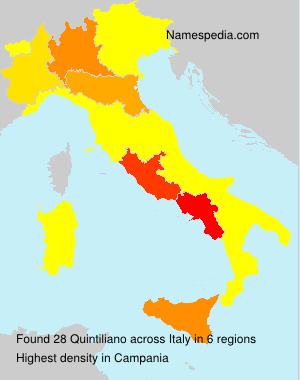 Surname Quintiliano in Italy Surname Quintiliano in Italy