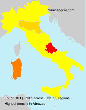 Surname Quintilio in Italy Surname Quintilio in Italy
