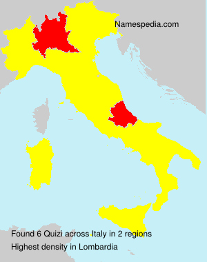 Surname Quizi in Italy Surname Quizi in Italy