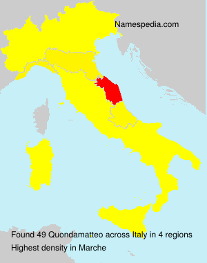 Surname Quondamatteo in Italy Surname Quondamatteo in Italy