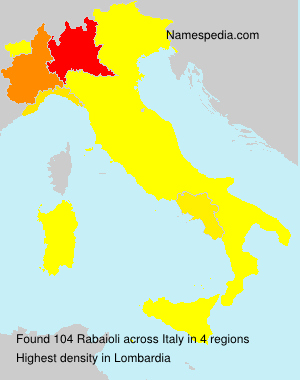 Surname Rabaioli in Italy Surname Rabaioli in Italy