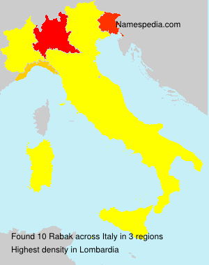Surname Rabak in Italy Surname Rabak in Italy