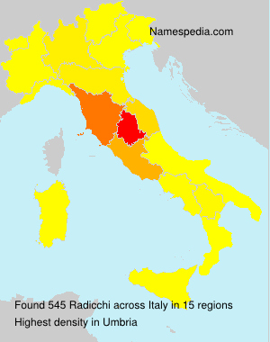 Surname Radicchi in Italy Surname Radicchi in Italy