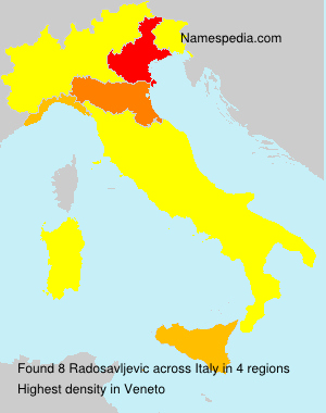 Surname Radosavljevic in Italy Surname Radosavljevic in Italy