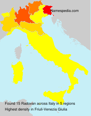 Surname Radovan in Italy Surname Radovan in Italy