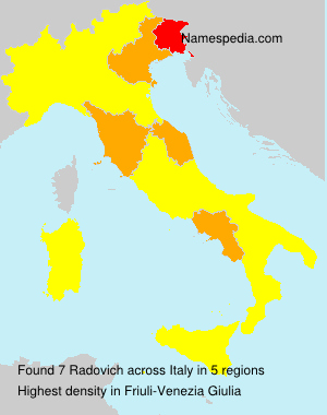 Surname Radovich in Italy Surname Radovich in Italy