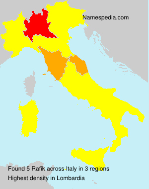 Surname Rafik in Italy Surname Rafik in Italy