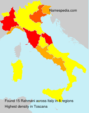 Surname Rahmani in Italy Surname Rahmani in Italy