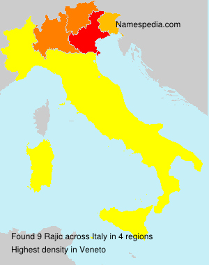 Surname Rajic in Italy Surname Rajic in Italy