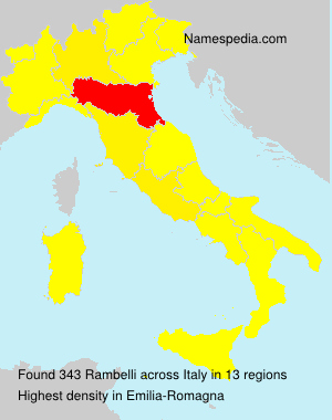 Surname Rambelli in Italy Surname Rambelli in Italy