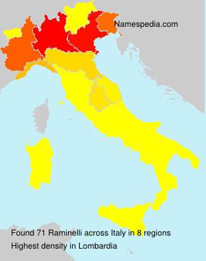 Surname Raminelli in Italy Surname Raminelli in Italy
