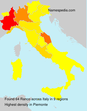 Surname Ranco in Italy Surname Ranco in Italy