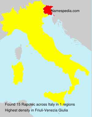 Surname Rapotec in Italy Surname Rapotec in Italy