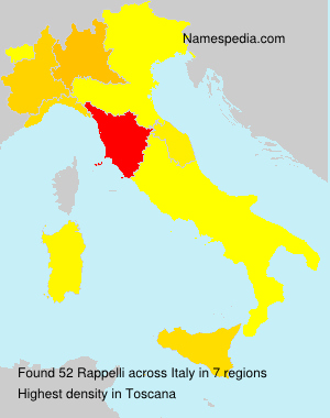 Surname Rappelli in Italy Surname Rappelli in Italy