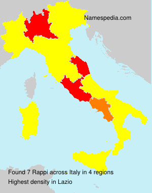 Surname Rappi in Italy Surname Rappi in Italy