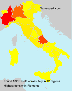 Surname Rasetti in Italy Surname Rasetti in Italy