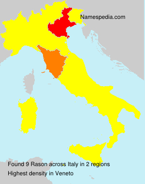 Surname Rason in Italy Surname Rason in Italy