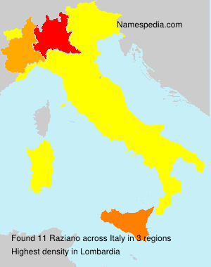 Surname Raziano in Italy Surname Raziano in Italy