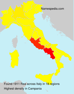 Surname Rea in Italy Surname Rea in Italy